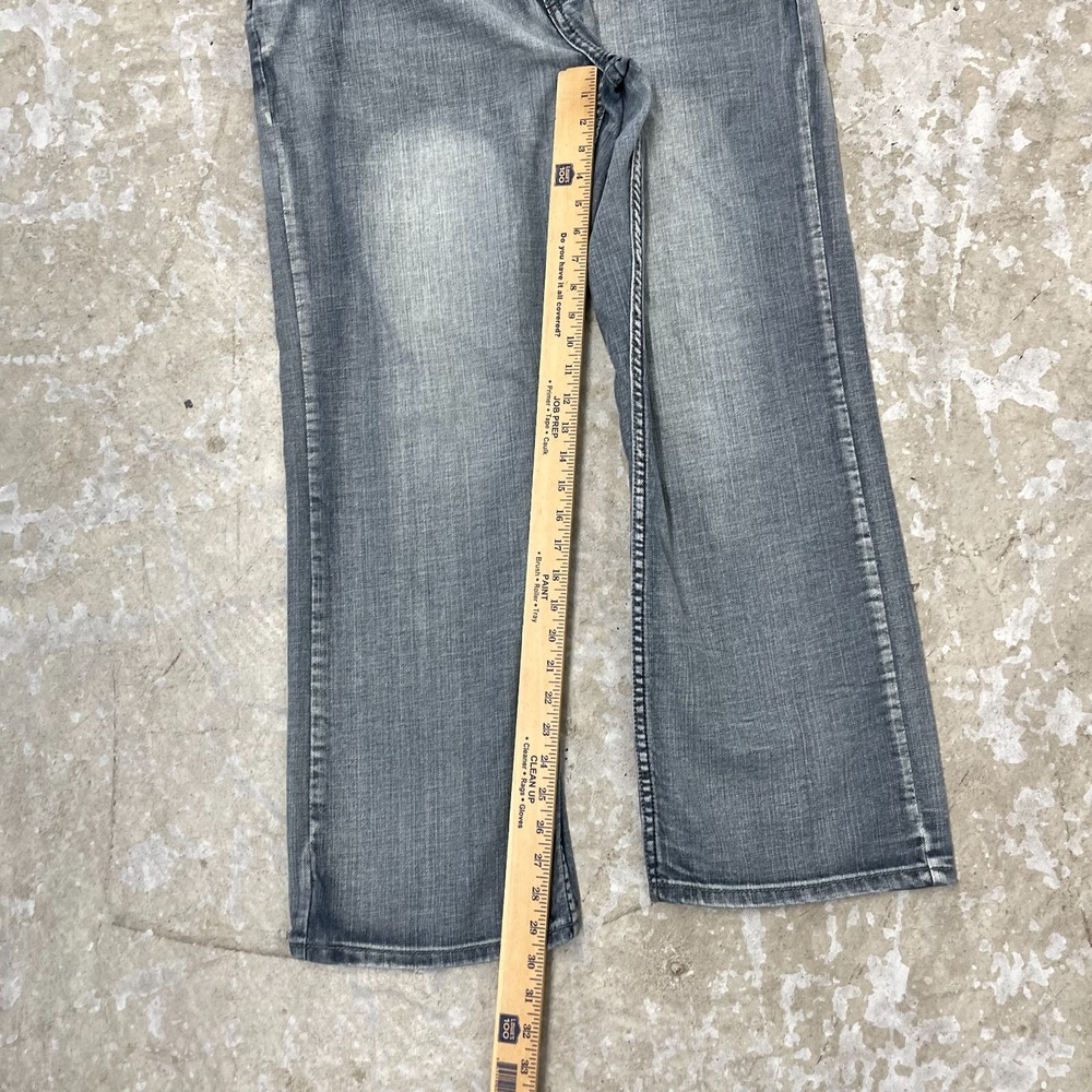 Flypaper Jeans Mens 40x29 Blue Pants Denim Boot Cut Grunge Y2K Buckle Tag 38x30 - Picture 10 of 14